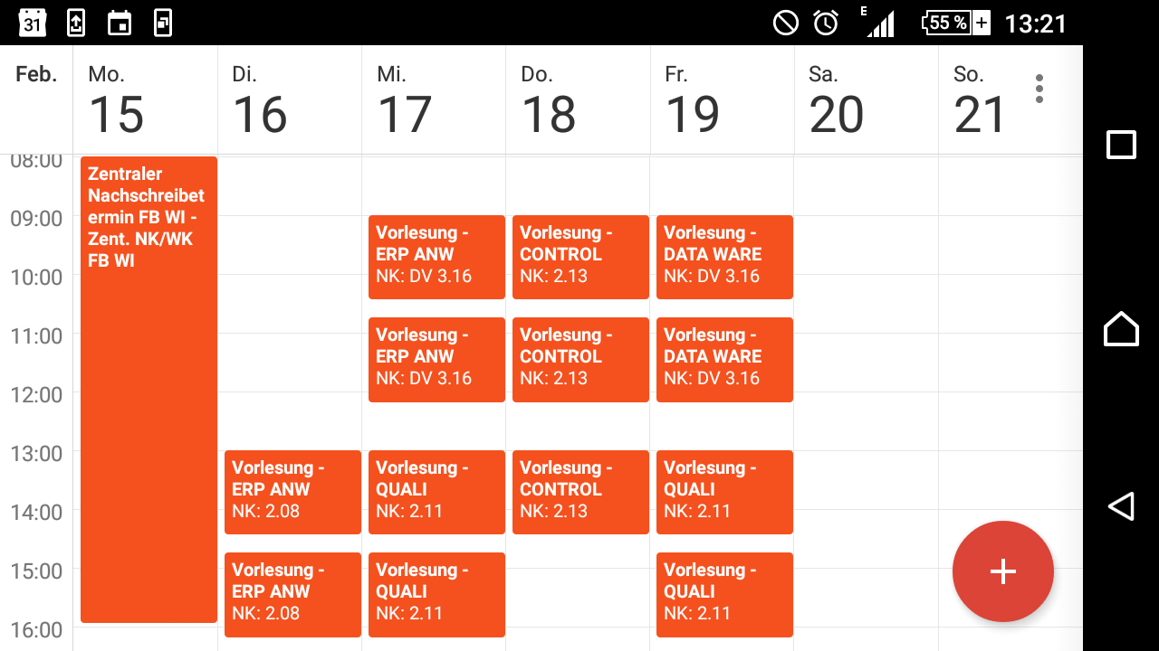 Beispiel-Termine im Google Kalender