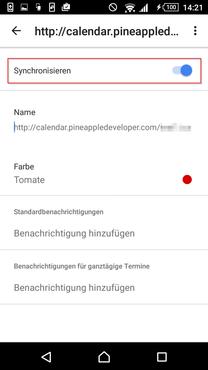 Screenshot 8 für die Einrichtung Sked Kalender Web-App auf Android-Geräten