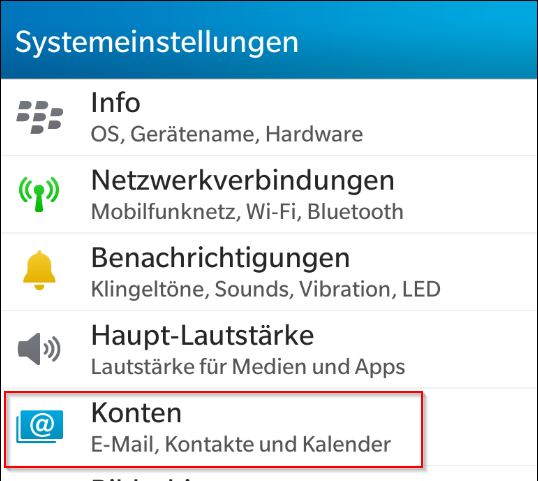 Screenshot 1 für die Einrichtung Sked Kalender Web-App auf BlackBerry-Geräten