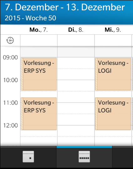 Screenshot 11 für die Einrichtung Sked Kalender Web-App auf BlackBerry-Geräten